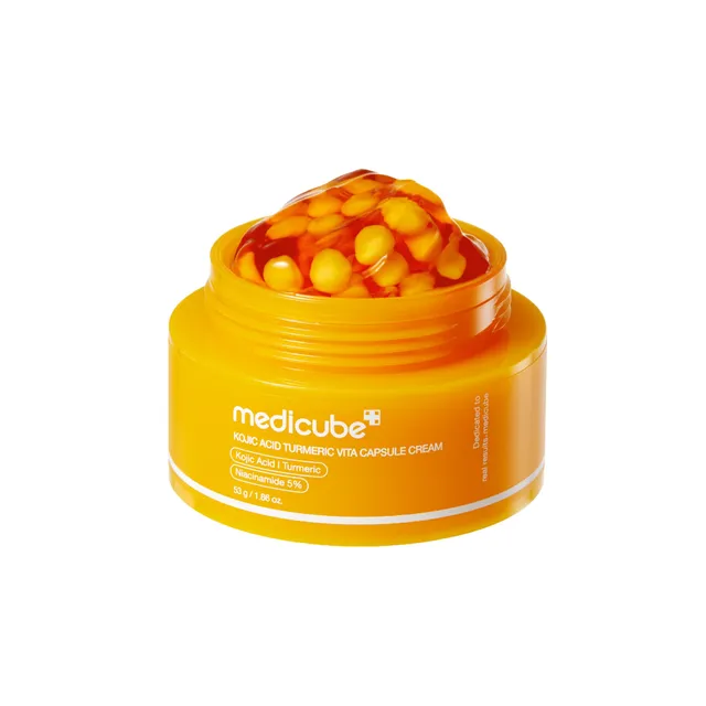 100 Medicube - Kojic Acid Turmeric Vita Capsule Cream: Despigmentante Intensivo y Luminosidad Absoluta - Imagen 1